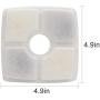 Vekonn Cat Water Fountain Filter, Square Pet Fountain Filters, 8 Filters Pack for Stainless Steel Top Pet Fountain