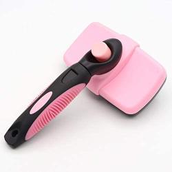 US-DXB Easy Cleaning Slicker Brush Pet Clean Grooming Tool Loose Hair for Dog and Cat(Pink)