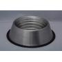 Indipets Stainless Steel Capacity Measurement Dog Bowl - Volume Marking, No-Tip, Anti-Skid Dish