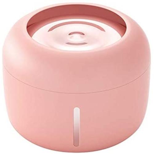 QWE Pet Drinking Fountain, Automatic Circulating Filter Water Dispenser, Silent Water Feeder for Cats and Dogs, Supplies for Cats and Dogs, 2.5L,Pink