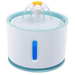 Xihouxian Intelligent Electric Automatic Power Off Drinking Circulation Water Pet Live Water Dispenser LED Luminous Fountain Blue C40