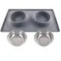 ALBOLET Double Dog Bowls with Mat,Double Stainless Steel Dog Food and Water Bowls(26.5 oz for Each Bowl), No Spill Non-Skid Silicone Mat Pet Feeder Bowl for Dogs,Grey ALBOLET Double Dog Bowls with Mat,Double Stainless Steel Dog Food and Water Bowls(26.5 oz for Each Bowl), No Spill Non-Skid Silicone Mat Pet Feeder Bowl for Dogs,Grey
