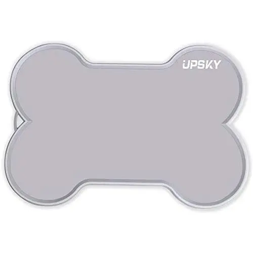 UPSKY Dog Cat Food Mat Large 22'' x 16'' Non-Slip Pet Dog Feeding Mat Waterproof Silicone Dog Food Tray, Bone-Shaped Easy to Clean Dog Cat Placemat UPSKY Dog Cat Food Mat Large 22'' x 16'' Non-Slip Pet Dog Feeding Mat Waterproof Silicone Dog Food Tray, Bone-Shaped Easy to Clean Dog Cat Placemat