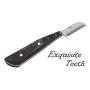Brutul Bee Dog Grooming Coat Stripping Knife Stripper Trimmer Tool Wooded Handle Stripping Knives Set of 6 in Stainless Steel Non-Slip Tools for Grooming Dogs (Black)