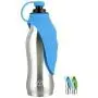 Dog Water Bottle, Stainless Steel Dog Water Dispenser, Portable Dog Water Bottle for Walking, Hiking, Running, Travel Dog Water Bottle, Easy to Use (Blue) Dog Water Bottle, Stainless Steel Dog Water Dispenser, Portable Dog Water Bottle for Walking, Hiking, Running, Travel Dog Water Bottle, Easy to Use (Blue)