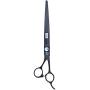 ShearsDirect Japanese 440C Black Titanium Cutting Shear Off Set Handle Design with Gem Stone Adjustable Tension, 8.0-Inch