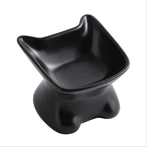 Ragdollcat Tilted Cat Food Bowl, Ceramic Cat Bowls Stress Free, Backflow Prevention, Dishwasher and Microwave Safe