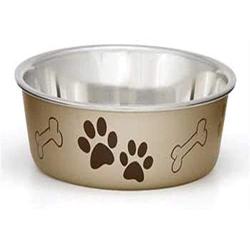 Loving Pets Metallic Bella Bowl, Extra Large, Champagne