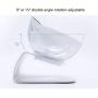 Double Cat Bowl with Stand, Transparent Pet Raised Plastic Bowls for Cat Small Dog