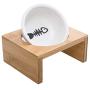 DUILU Ceramic Cat Food Bowl with Stand Raised Cat Food Feeding Bowl-Easy to Clean