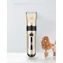 CLL Dog Clipper, Cordless Quiet Pet Hair Clipper Rechargeable Pet Electric Hair Beauty Tool Suitable for Dogs and Other Animals, 3H Working Time, Gold 1