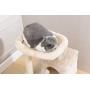 Sanfant New Designed Style Cat Tree with Slide Two Condos Pole Covered Sissal Rope 33 Inch