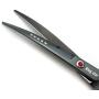 7.0in Titanium Professional Dog Grooming Scissors Set,Straight & Thinning & Curved Scissors 4pcs Set for Dog Grooming (Bright Black) 7.0in Titanium Professional Dog Grooming Scissors Set,Straight & Thinning & Curved Scissors 4pcs Set for Dog Grooming (Bright Black)