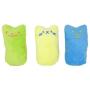 HONBAY 3PCS Funny Interactive Catnip Plush Pillow Toy for Pet Kitten Teething Chewing and Playing
