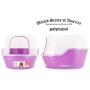 Covered Litter Box, Jumbo Hooded Cat Litter Box Holds Up to Two Small Cats Simultaneously,Extra Large Purple by Petphabet