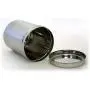 Mountain Woods - A Pet Project Stainless Steel Cat Food Canister, Silver | Steel Container with Lid - 6'' x 7.5'' Mountain Woods - A Pet Project Stainless Steel Cat Food Canister, Silver | Steel Container with Lid - 6'' x 7.5''