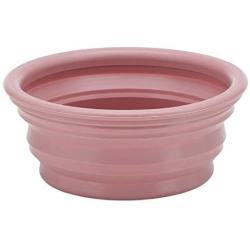 HEVEA Bowl on The go for Dogs, Foldable, Collapsible Water Bowl for Dogs. Made from Non-Toxic, Plastic-Free, BPA-Free and PVC-Free Natural Rubber. Old Rose Holds 10oz.