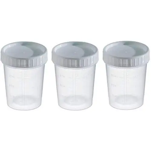 Comfort Axis Graduated Specimen Collection Cups with Grey Lids, 4 Ounces, 3 Pack Comfort Axis Graduated Specimen Collection Cups with Grey Lids, 4 Ounces, 3 Pack