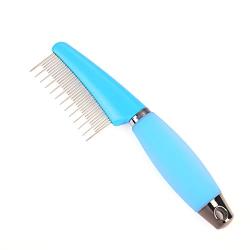 Depilate Brush Dog Comb Cat Brush Teeth Rabbits Comb Pets Grooming Massaging Long & Short Stainless Steel Teeth Slip-Proof Steel Safety Blades for Detangling