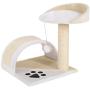 Dibea Activity Centre Cat Scratching Post, 43 cm, Beige/White