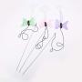 ocijf179 Cat Teaser Pet Cat Kitten Teaser Butterfly Play Stick Rod Wand Scratch Interactive Toy - Green