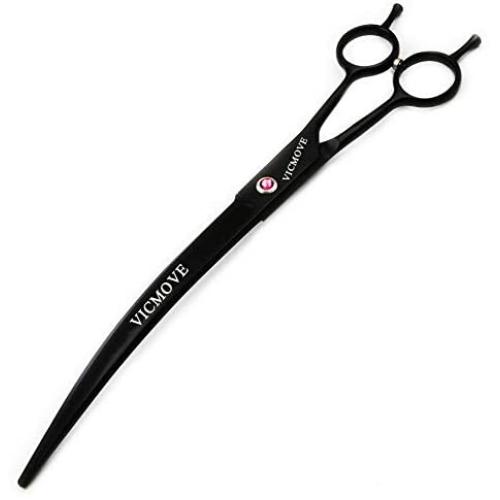 9'' Professional Pet Dog Grooming Scissors Suit Cutting&Down-Curved Shears Kit (9 Inch, Black Curved Downward)