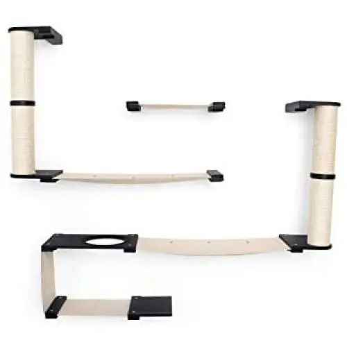 CatastrophiCreations Roman - Multiple-Level Cat Hammock & Climbing Activity Center Wall-Mounted Cat Tree Shelves CatastrophiCreations Roman - Multiple-Level Cat Hammock & Climbing Activity Center Wall-Mounted Cat Tree Shelves