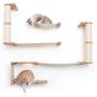 CatastrophiCreations Roman - Multiple-Level Cat Hammock & Climbing Activity Center Wall-Mounted Cat Tree Shelves