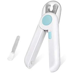 SlowTon Dog Nail Clippers with LED Light, Pet Nail Clippers and Trimmer with Nail File LED Light to Avoid Over Cutting Professional Grooming Tools for Large Medium Small Dog Puppy Cat and Animals