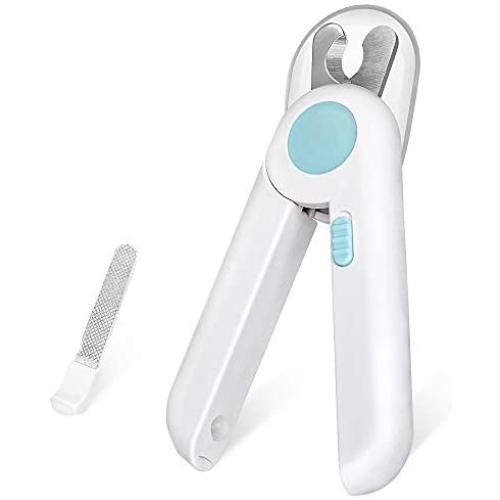 SlowTon Dog Nail Clippers with LED Light, Pet Nail Clippers and Trimmer with Nail File LED Light to Avoid Over Cutting Professional Grooming Tools for Large Medium Small Dog Puppy Cat and Animals
