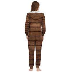 C COABALLA Wood Texture -,Womens Onesie Pajamas Sportswear Wood Planks Maplewood - New Jersey M