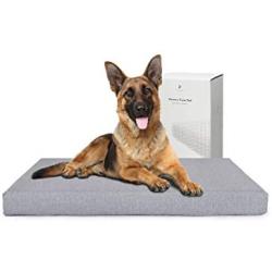 PETLIBRO Dog Bed for Crate, Memory Foam Dog Crate Bed Orthopedic Plush Mattress for Therapeutic Joint&Muscle Relief Washable Bed Cover with Waterproof Inner Lining