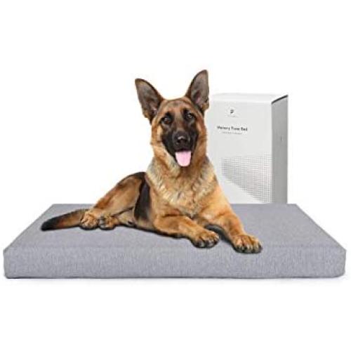 PETLIBRO Dog Bed for Crate, Memory Foam Dog Crate Bed Orthopedic Plush Mattress for Therapeutic Joint&Muscle Relief Washable Bed Cover with Waterproof Inner Lining