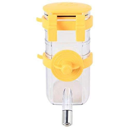 Luck Dawn Pet Water Feeder Bottle Container Dispenser for Cage or Kennel – No Drip Automatically Hanging Water Bottle with Stainless Steel Pipe for Puppy Rabbit Small Animals