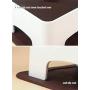 Anlik Pet Feeder for Flat Face Dogs/Cats,Adjustale,Slope Base,Non-Skid Rubber (White)