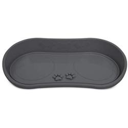 Pet Parade Non-Skid Pet Bowl Tray (Gray)