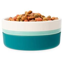 Now House for Pets by Jonathan Adler Jonathan Adler: Now House Green Chroma Duo Bowl Medium | Dishwasher Safe, Easy to Clean Dog Bowl with Anti-Skid Lid | Dual Functionality Bowl for Dogs