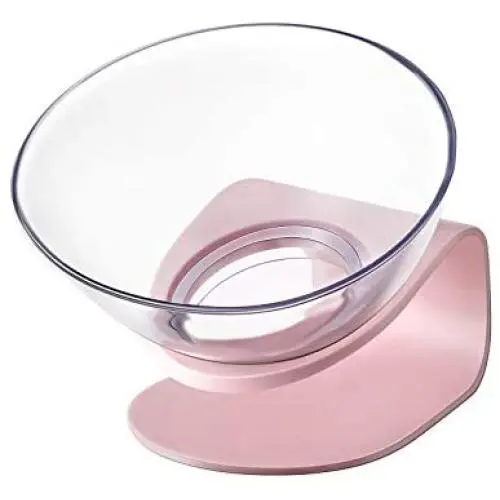 ZEXPRO Transparent Plastic Bowl Elevated Stand Detachable for Cats and Small Dogs with Anti Slip Tilted Design 15 Degree Pet Food Water Feeder ZEXPRO Transparent Plastic Bowl Elevated Stand Detachable for Cats and Small Dogs with Anti Slip Tilted Design 15 Degree Pet Food Water Feeder