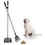 Mihachi Pet Poop Tray and Rake Set - Long Handle Pooper Scooper - 37.4'' Pet Waste Removal Bin & Rake for Dogs