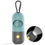 NOVKIN Dog Poop Bag Dispenser for Leash, Compatible Pet Waste Bags Holder with Safe LED Flashlight and 15 PCS Biodegradable Extra Thick and Strong Doggy Waste Bags,9 x 13 Inches