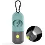 NOVKIN Dog Poop Bag Dispenser for Leash, Compatible Pet Waste Bags Holder with Safe LED Flashlight and 15 PCS Biodegradable Extra Thick and Strong Doggy Waste Bags,9 x 13 Inches
