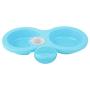 JingYi Hanging Pet Food,Pet Cat Dog Puppy Double Bowl Hanging Food Water Feeder for Crate Cage Small Water Bowel Food(Blue)
