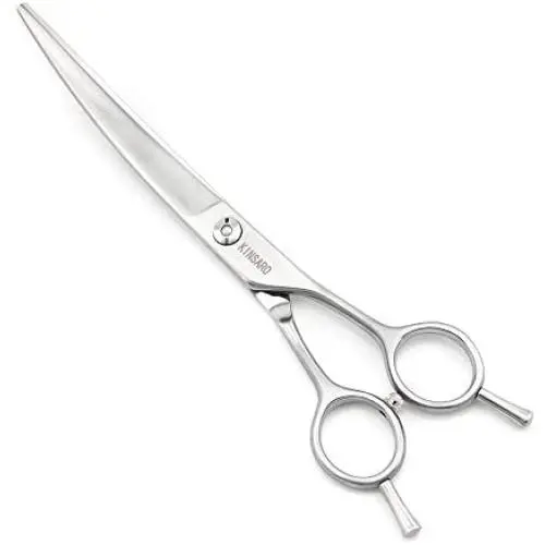 KINSARO Dog Grooming Scissors Dog Grooming Chunkers Dog Grooming Shears Dog Thinning Scissors for Dog 7'' 6.75'' Matte Silver