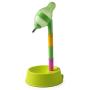 NACOCO Pet Standing Water Dispenser Cat Dog Standing Bowl with Detachable Pole Automatically Feeding Water Height Adjustable (Green)