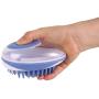 LuxPal 2 in 1 Cat and Dog Bath Brush Scrubber Shampoo Dispenser for Pet Grooming Deshedding Soft Silicone Bristles Perfect for Washing, Shampooing, Massaging Long,Short Hair, Remove Loose Fur