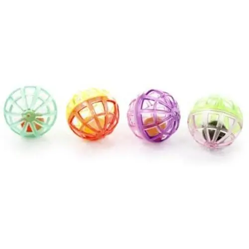 KRISLIN 4-Piece Plastic Ball Cat Toy KRISLIN 4-Piece Plastic Ball Cat Toy
