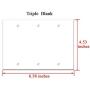 Triple Blank Wall Plate Cover - Cat Bury Cat Tabby Pets Cat Safe A Normal Cat