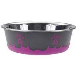Maslow Design Series Non-Skid Paw Design Bowl, Pink 28 Ounce/3.5 Cup