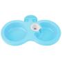 JingYi Hanging Pet Food,Pet Cat Dog Puppy Double Bowl Hanging Food Water Feeder for Crate Cage Small Water Bowel Food(Blue)