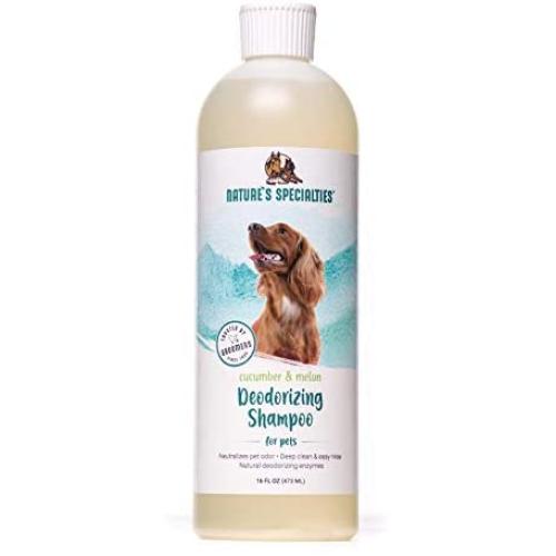 Natures Specialties Deodorizing Dog Shampoo for Pets, Ready to Use, Made in USA, Cucumber and Melon, 16oz
